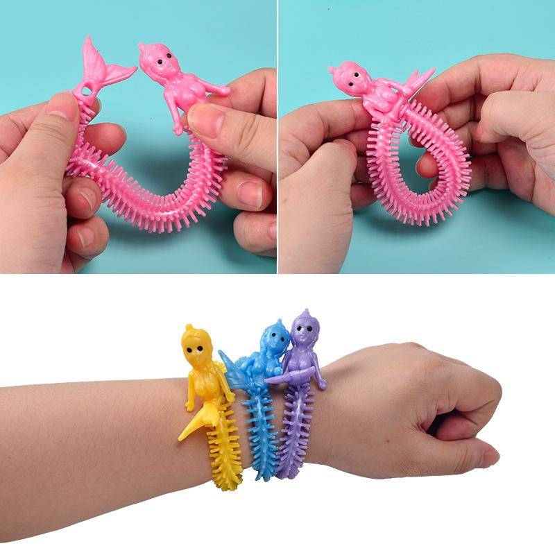 6 color Mermaid Stress Relief Toy: Soft Glue Elastic Rope - Temu